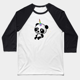 Cute Panda Unicorn Baseball T-Shirt